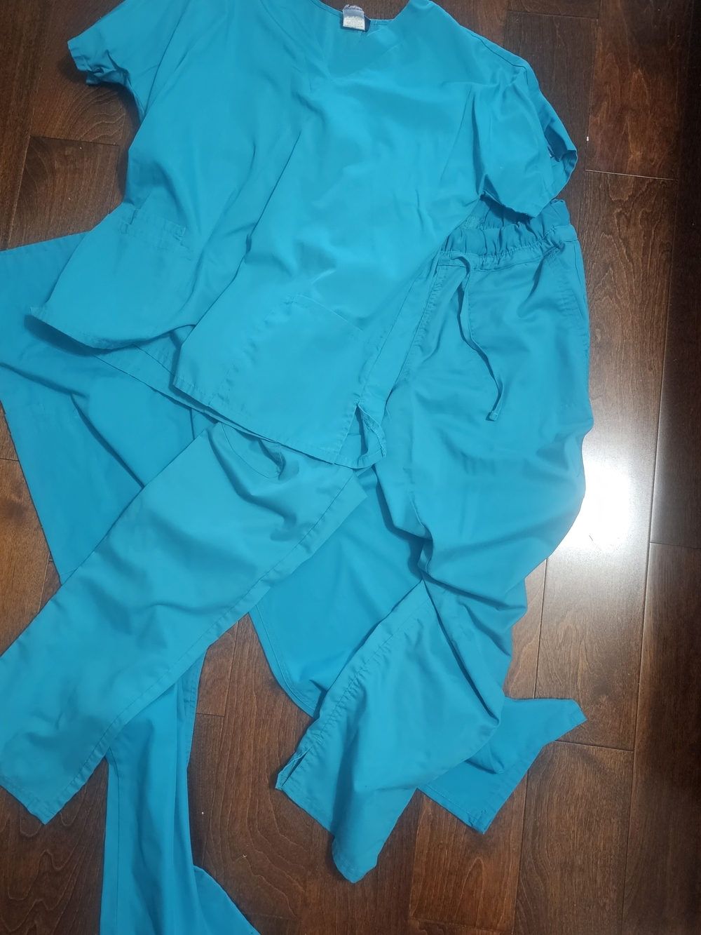 Bright Teal Medical Scrub Set - Top & Pants